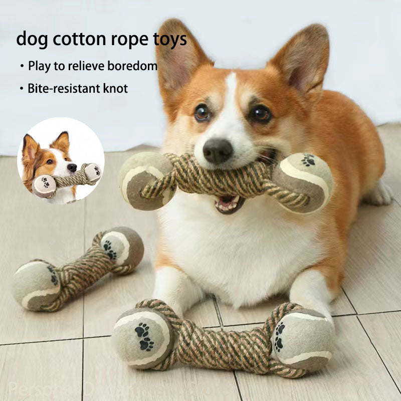 Puppy Chewing Ball Interactive Dog Chew Toy Bite Resistant Teeth